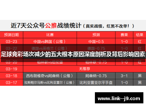 足球竞彩场次减少的五大根本原因深度剖析及背后影响因素